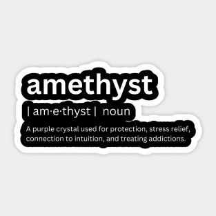 Amethyst Crystal Dictionary Definition Traits Sticker